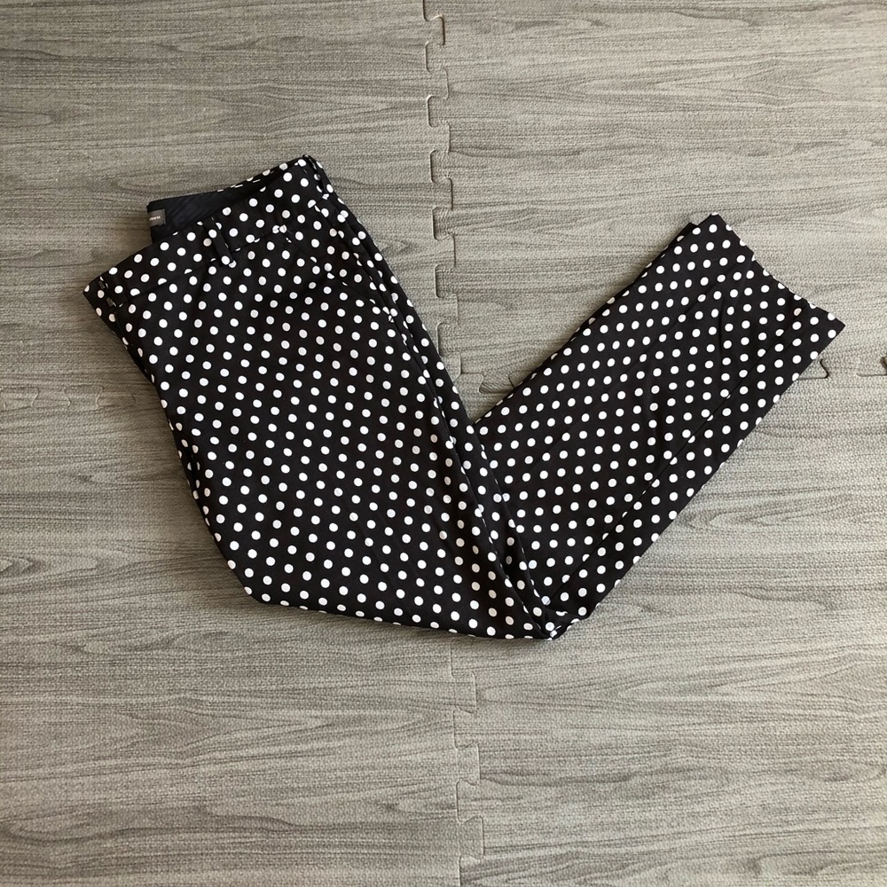 The Limited navy polka dot pants